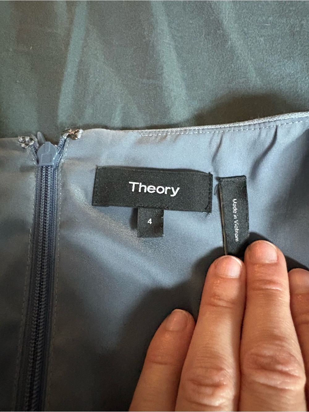 Theory Slate Gray Sleeveless Dress
